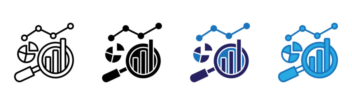 Analysis Icon Multi Style Vector Illustration