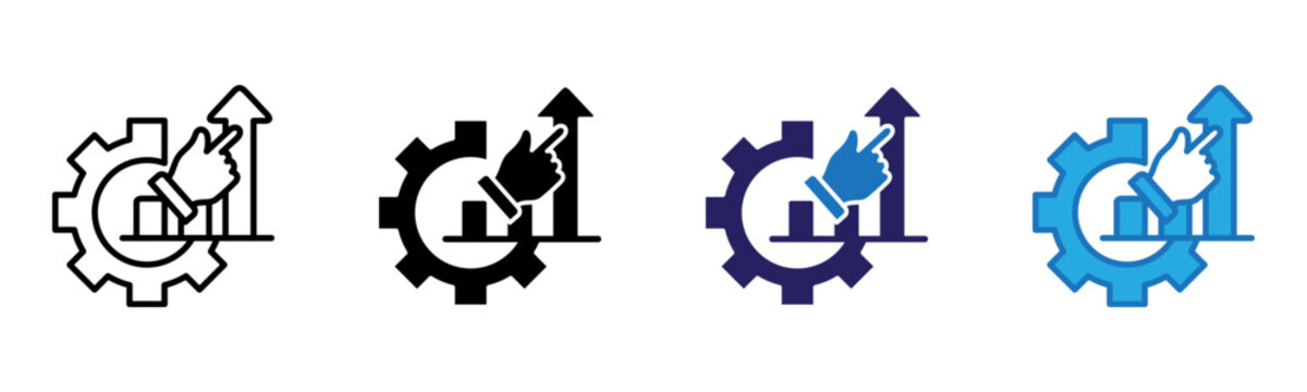 Improve Icon Multi Style Vector Illustration