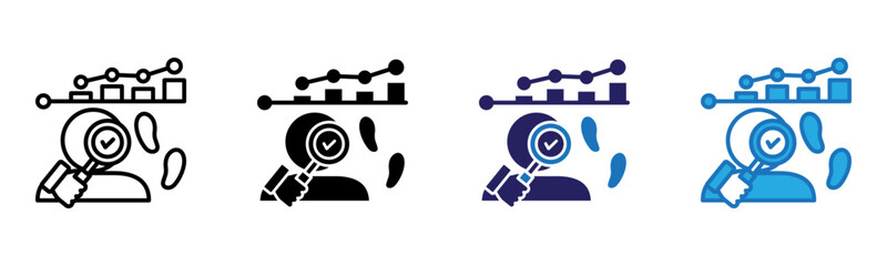 Trace Icon Multi Style Vector Illustration