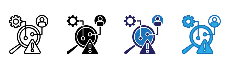 Detect Icon Multi Style Vector Illustration