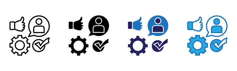 Confirm Icon Multi Style Vector Illustration