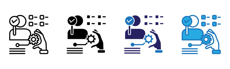 Correct Icon Multi Style Vector Illustration