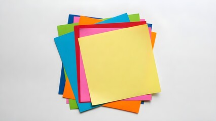 Vibrant colored paper sheets for creative projects and design