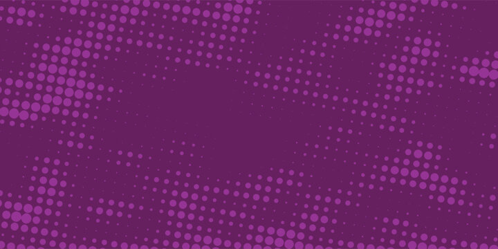 Abstract halftone purple dot pattern gradient texture background.
