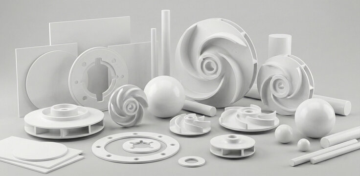 White_Engineering_Plastic_Gears_Rods_Sheets_Industrial_Material