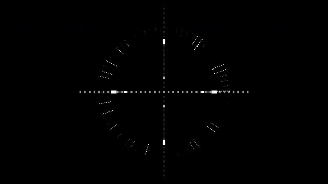 Animated HUD element showing radial tracking points expanding from a center axis. Useful for scientific visualizations or high-tech targeting sequences.