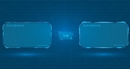 Futuristic Double HUD Interface Template for Game UI