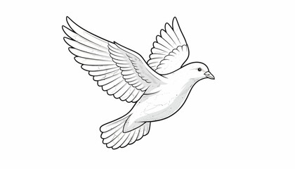 Obraz premium White Dove Flying, Symbol of Peace and Hope, Freedom, Spirituality