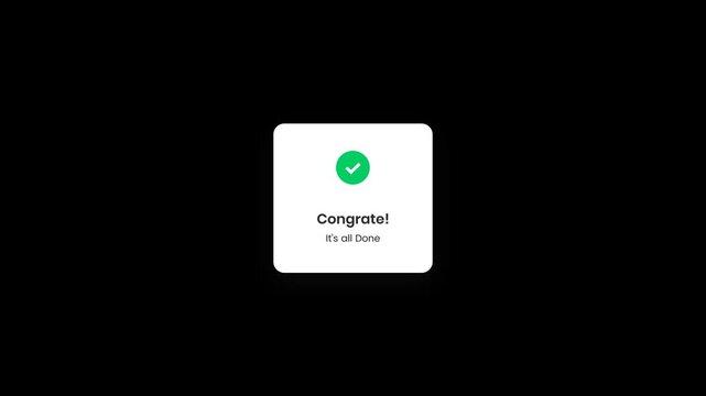 Congratulations on the successful online payment or form submission 