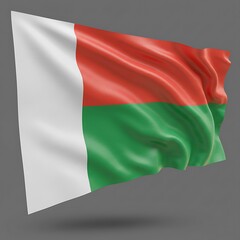 Obraz premium Madagascar Flag: 3D Render, Realistic Texture, Vibrant Colors