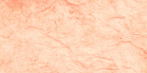 Fototapeta premium Soft Pink crumpled paper texture background with wrinkled parchment effect shows intricate folds, creases, and shadows effect suitable for vibrant graphic design.
