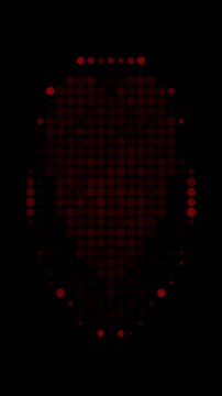 Heart pulsing dots red abstract digital loop suitable for romantic projects, technology backgrounds, love themes, and digital art displays.