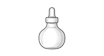 Vintage Dropper Bottle Illustration