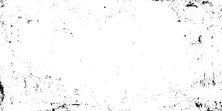 Black and white grunge texture background with distressed scratches and edges for vintage aesthetic overlays, antique paper effects.