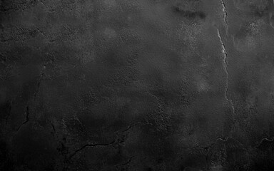 Abstract charcoal wall texture with light reflection. Vector realistic illustration of black background with rough surface, old paint on grungy dark color wall, weathered chalkboard, loft design.  © Creative