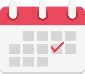 Office calendar colorful icon illustrations