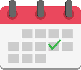 Office calendar colorful icon illustrations