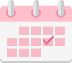 Office calendar colorful icon illustrations