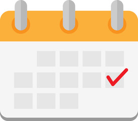 Office calendar colorful icon illustrations