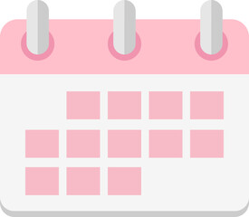 Office calendar colorful icon illustrations