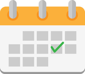 Office calendar colorful icon illustrations