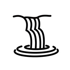 Waterfall icon vector. Vector graphic, not Artificial Intelligence, logo illustration. Replaceable vector design.