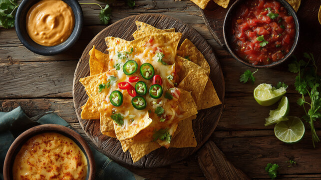 Crispy Nachos with Dip
