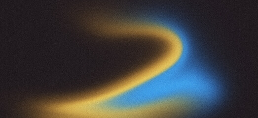Blue Gold Gradient Grainy Abstract Banner Backdrop
