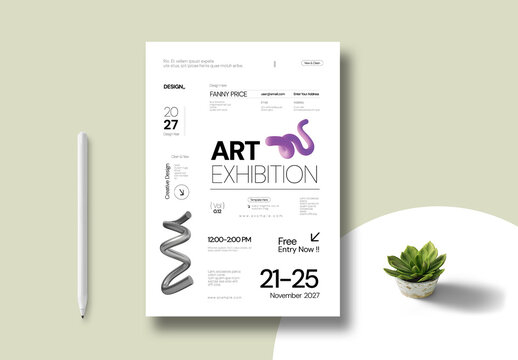 Art Exhibition Poster Template Layout