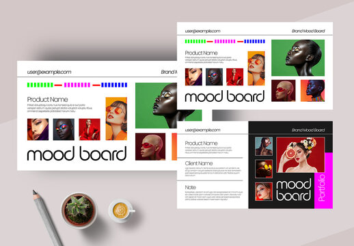 Modern Beauty Brand Mood Board Presentation Template