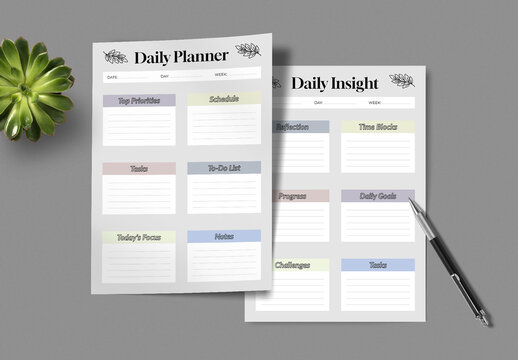Planner Template Layout