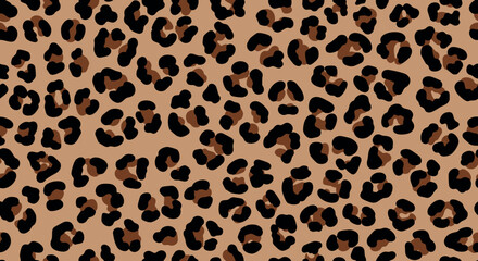 Classic Beige Leopard Seamless Pattern Background