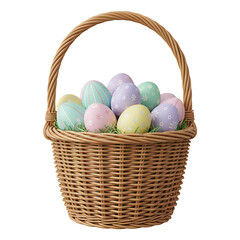 Set of 3D pastel textured Easter eggs