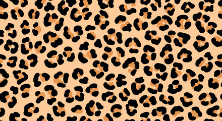 Brown Leopard Pattern Seamless Animal Print Background © FAZAR