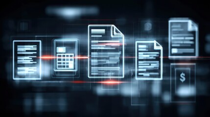 Obraz premium Sourcing experts assist procurement in a purchase order task, where an invoice and transaction detail lead to a finalized cash payment.