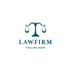 Fototapeta premium Law firm or lawyer logo design template flat vector