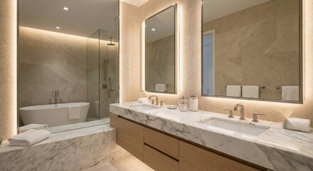 Modern Luxury Bathroom with Marble Vanity