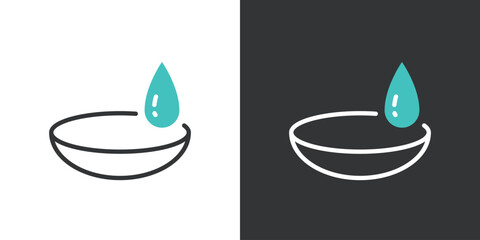 シンプルなコンタクトレンズのベクターアイコン