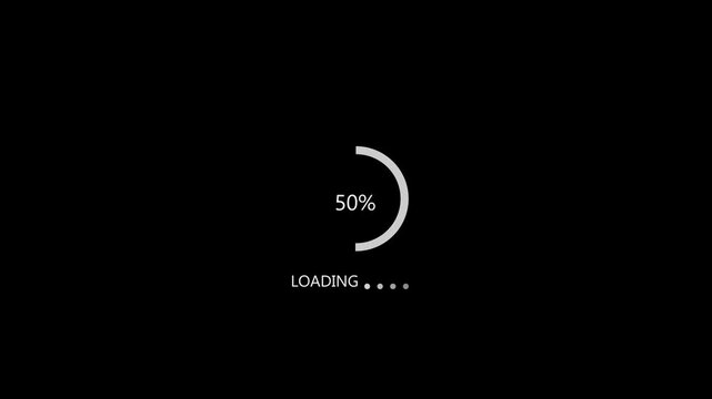 Minimalist loading bar progress indicator on clean background representing download process, buffering status, data transfer, system update, web interface and digital technology concept