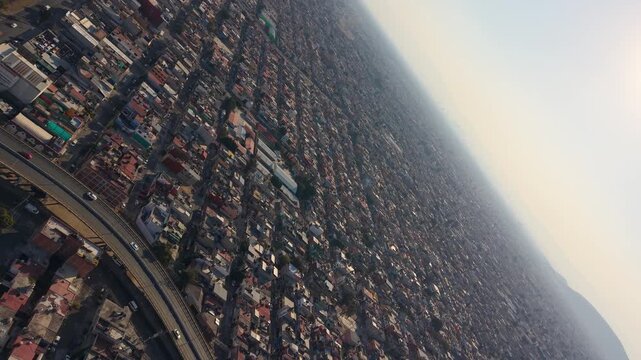 Drone captures showing crowded neighborhoods in Mexico