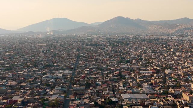 Drone captures showing crowded neighborhoods in Mexico