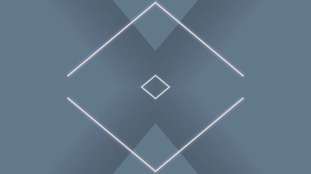 Geometric Shapes Animation Blue Background.