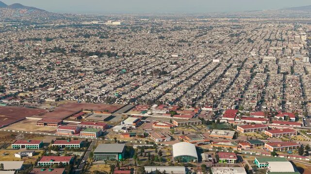 Drone captures showing crowded neighborhoods in Mexico