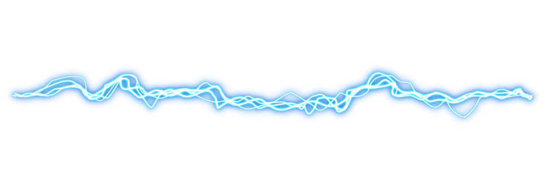 Neon Blue Energy Wave for Futuristic Graphic Design