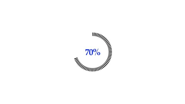 Circle percentage diagrams 100% ready to use for web design,Loading icon logo symbol sing black and white background,4k video animation.