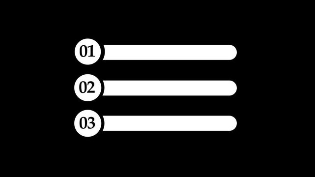 Quiz Animation. Question answers template with black background. Question and test menu choice quiz show question and answers with optio with 4k video animation.