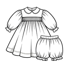 vector illustration of a dress