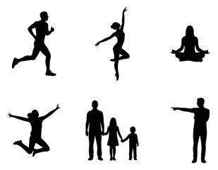 Obraz premium silhouettes of people