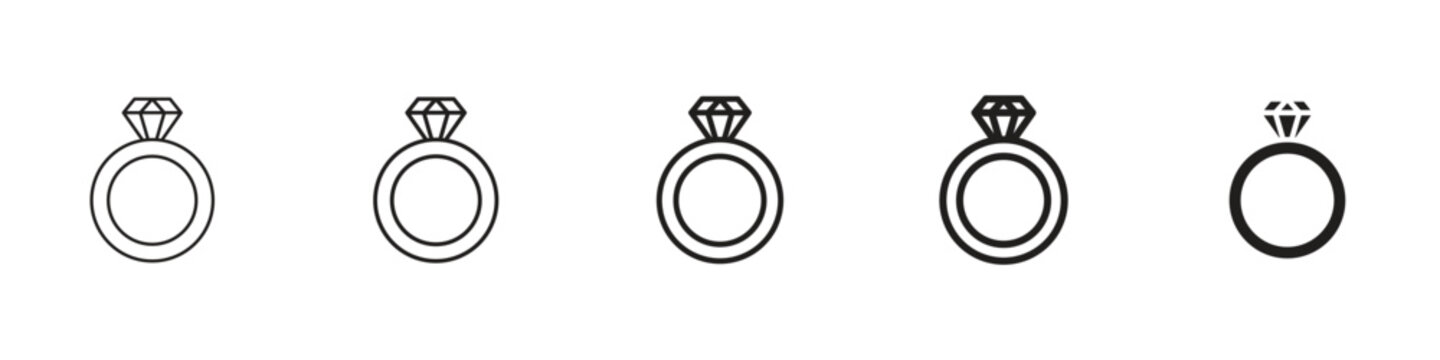 Diamond ring icon