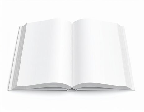 Open Book with Blank Pages - Perfect for Writing, Reading, and Creative Projects.